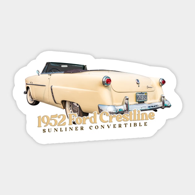 1952 Ford Crestline Sunliner Convertible Sticker by Gestalt Imagery